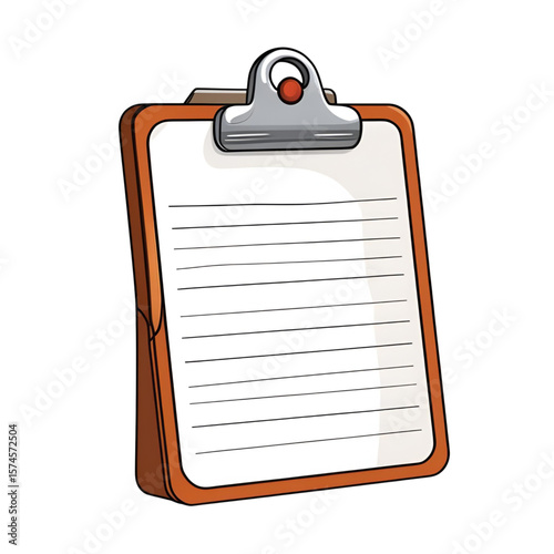 clipboard with paper