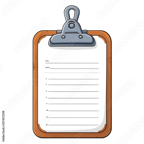 blank clipboard isolated on white