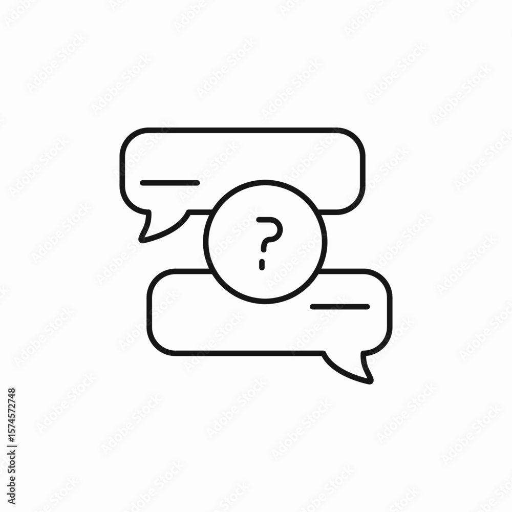 Naklejka premium faq speech bubbles icon sign vector