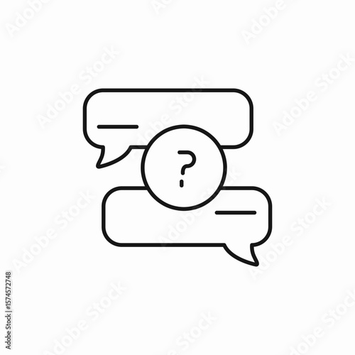 faq speech bubbles icon sign vector