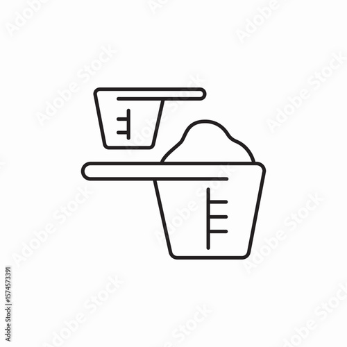 powder scoop icon sign vector