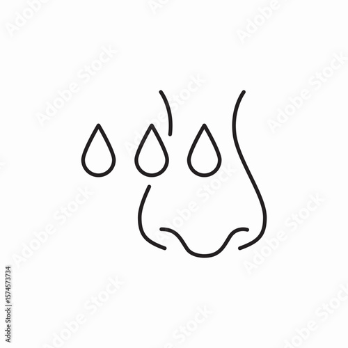 runny nose icon sign vector