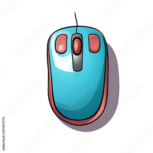 blue computer mouse