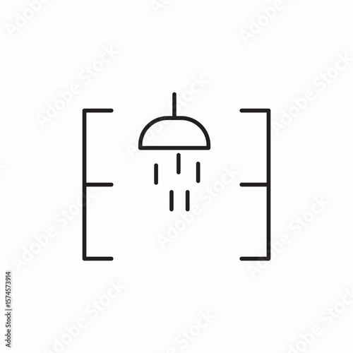 shower cabin icon sign vector