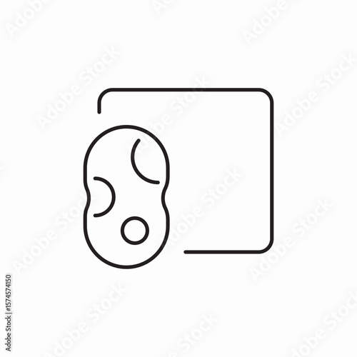 sponge board clean icon sign vector