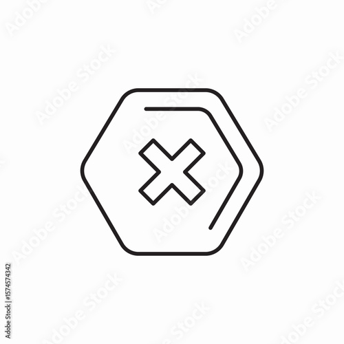 stop prohibited icon sign vector