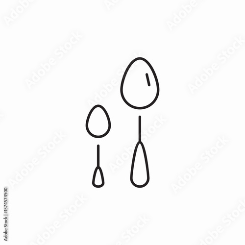 tea spoons icon sign vector