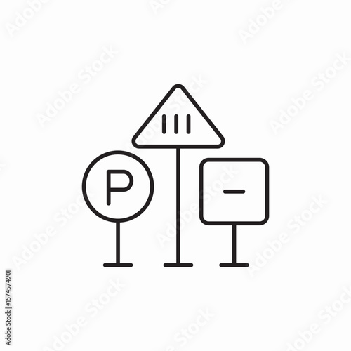 traffic signs icon sign vector