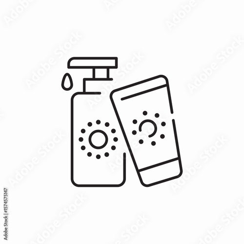 uv care creams icon sign vector