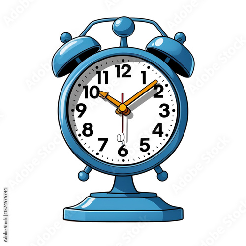 blue alarm clock