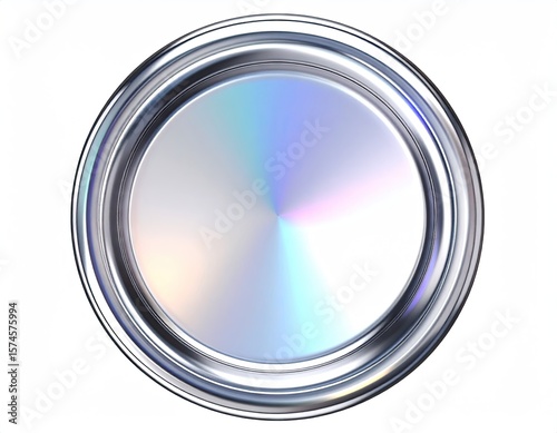 Circular metallic button