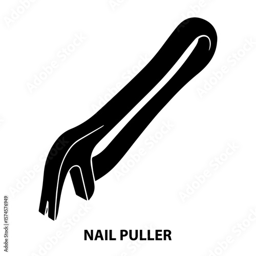 Nail puller tool vector illustration for carpentry construction and home improvement projects design element
