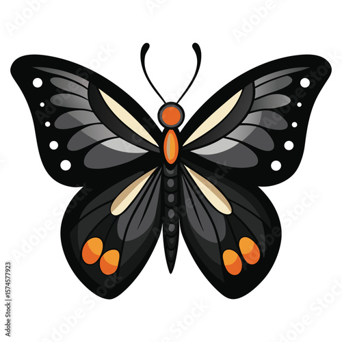 Butterfly silhouette vector 
