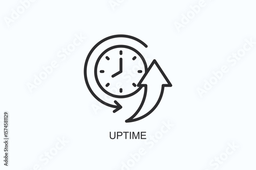 Uptime Icon Or Logo Isolated Vector Illustration