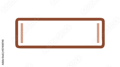 Rectangular box frame illustration vector graphic design template element