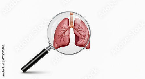 Magnified View Of Human Respiratory Lungs Anatomy