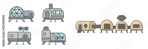 Exploring futuristic habitat designs for sustainable living on other planets during daylight
