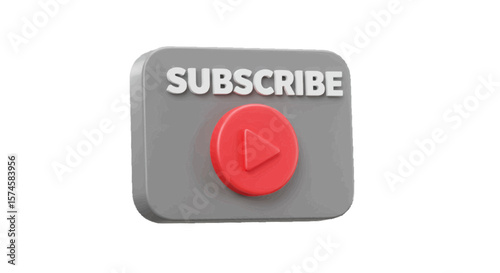 red subscribe button icon 