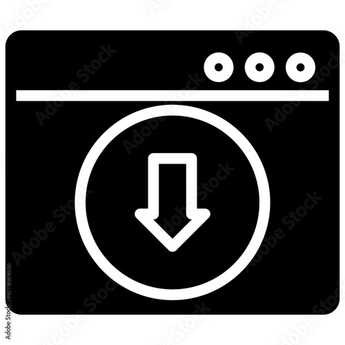 Website Download Glyph Icon