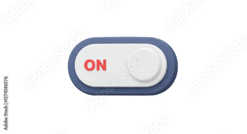 red power on button
