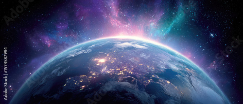 Exploring the cosmic wonders of earth from space stunning visuals astronomical environment unique perspective captivating universe