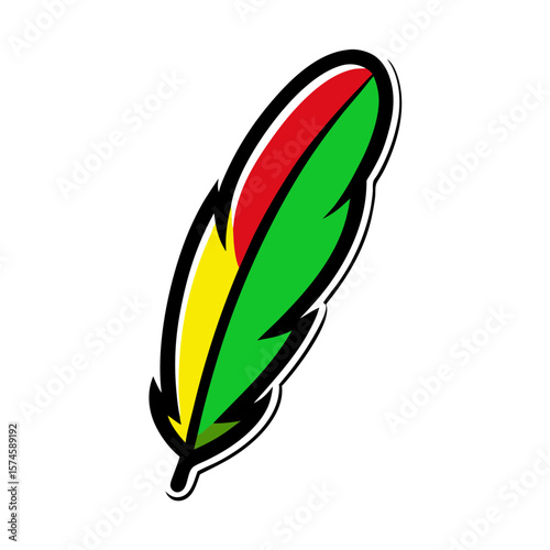 vector illustration of colorful feather