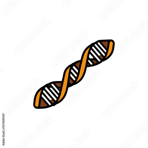 Depicting dna twisting genome science helix white backdrop art