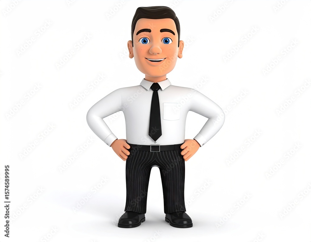 Obraz premium Cartoon businessman