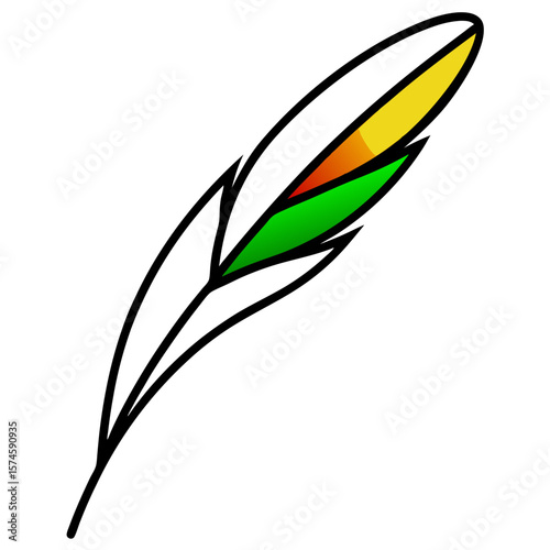 vector illustration of colorful feather