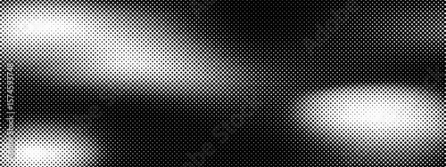 Halftone faded gradient texture. Grunge halftone grit background. White and black sand noise wallpaper. Vector Retro pixilated