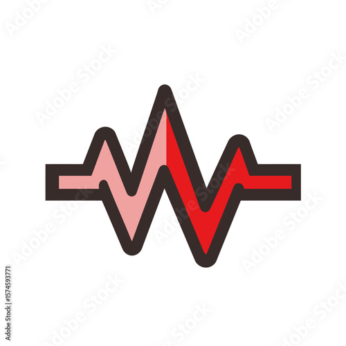 Heartbeat signal traces vital signs on the screen indication