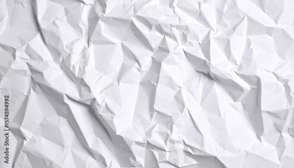 Obraz premium Crumpled white paper texture (1)