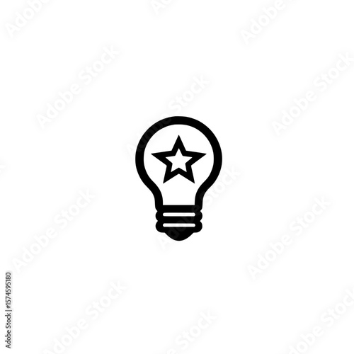 Glowing star inside a light bulb representing dreams innovation and creative thinking concept vector

