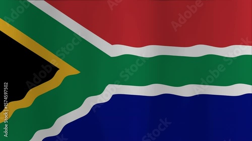 Waving South African flag animation, ideal for patriotic projects and promoting South African culture and pride on various digital platforms.
