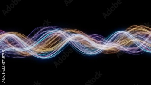 Vibrant Neon Sound Wave Animation