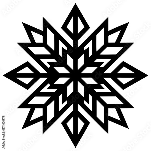 Snowflake icon  perfect for holiday projects, seasonal designs, and microstock downloads in vector format.
