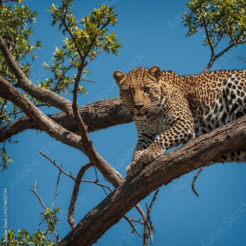 leopard in the tree