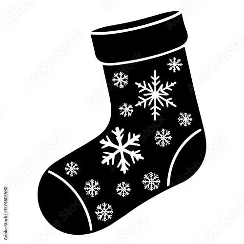 Christmas stocking icon  perfect for holiday projects, seasonal designs, and microstock downloads in vector format.

