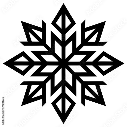 Snowflake icon  perfect for holiday projects, seasonal designs, and microstock downloads in vector format.
