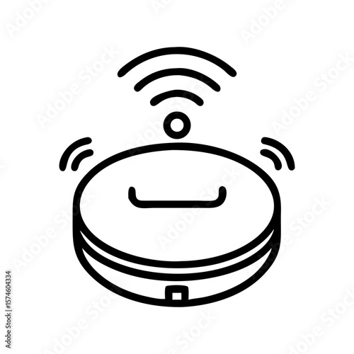 Robot vacuum line icon