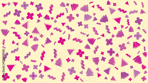 Pastel pink abstract pattern of shapes. Vector illustration for presentation, creative project, and poster.