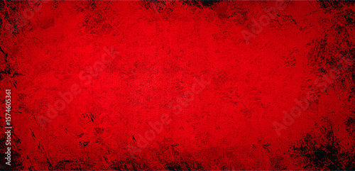 Red textured concrete grunge wall background. Dark edges .Red velvet fabric texture used as background. red fabric background of soft and smooth textile material. There is space for text.	