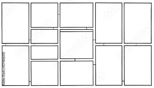 Blank comic book panels (1)