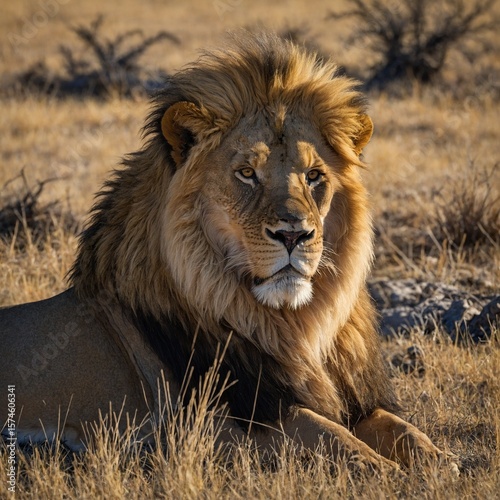 lion in the grass