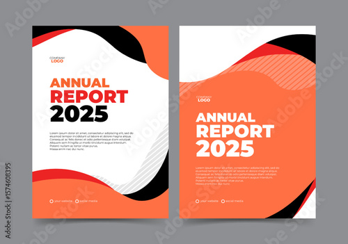 Annual report design cover template