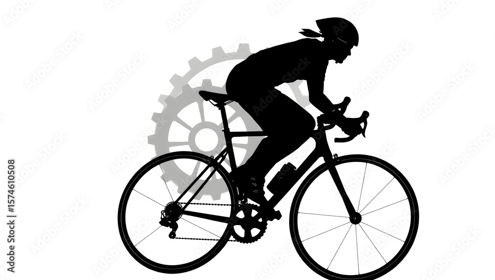 Fototapeta premium Cyclist with Gear Halo