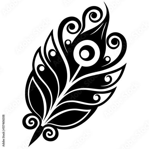 vector illustration of feather