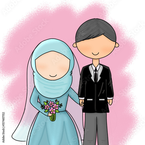 bride and groom muslim