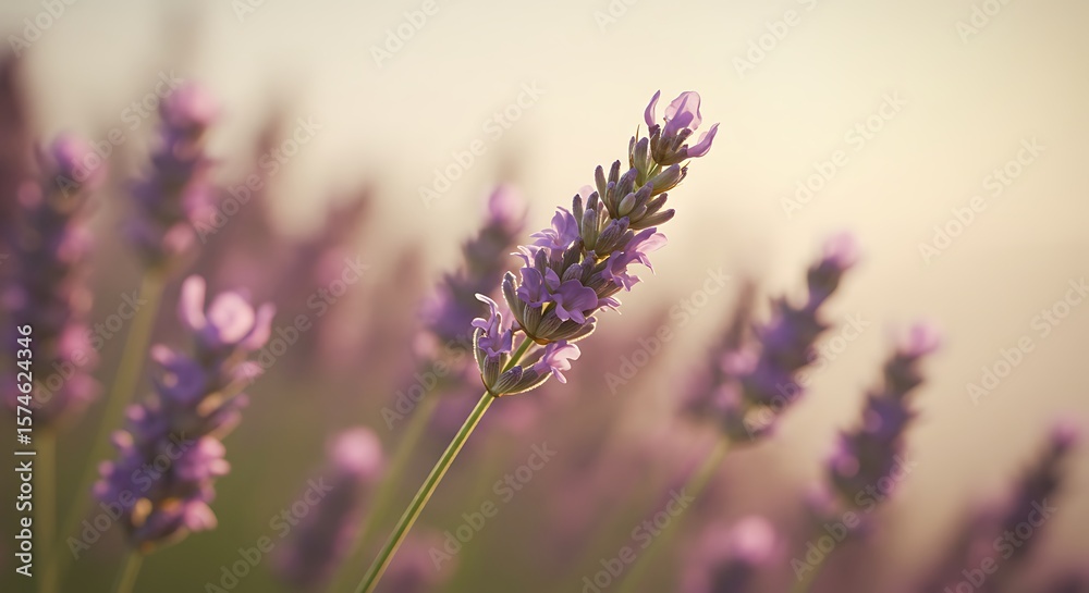 Obraz premium Lavender Field in Soft Light