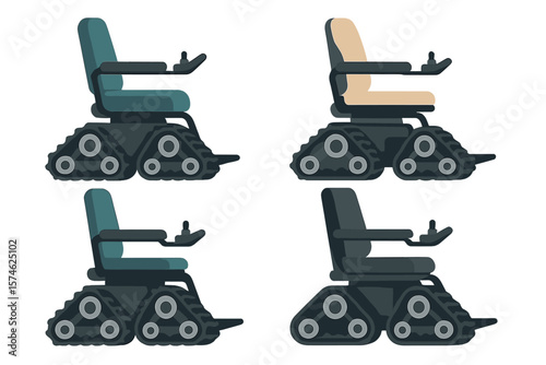 Innovative mobility solution with tracks designed for outdoor accessibility in various terrains